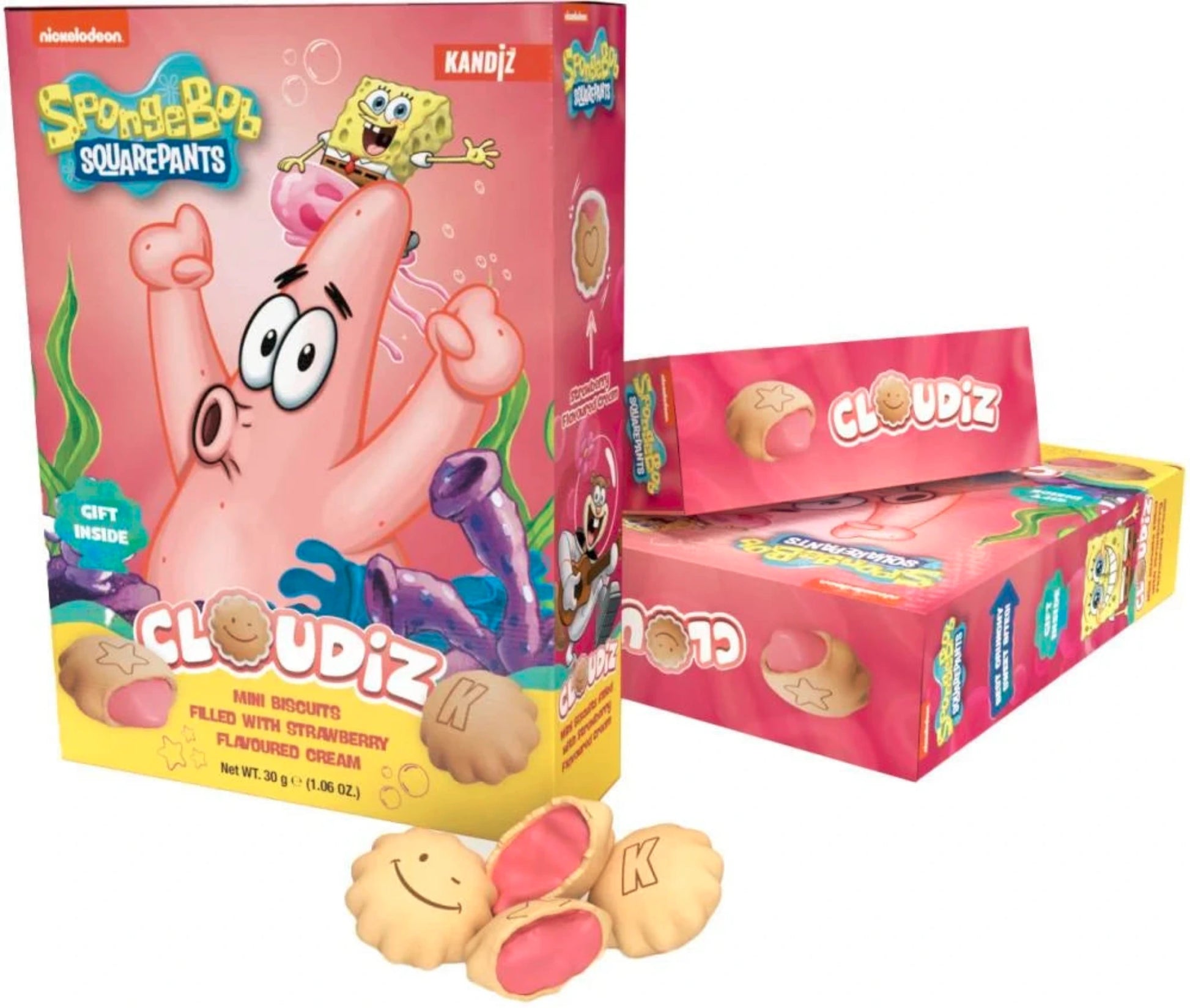 Paw Patrol, SpongeBob & Garfield - Cloudiz – Mini-Kekse Strawberry
