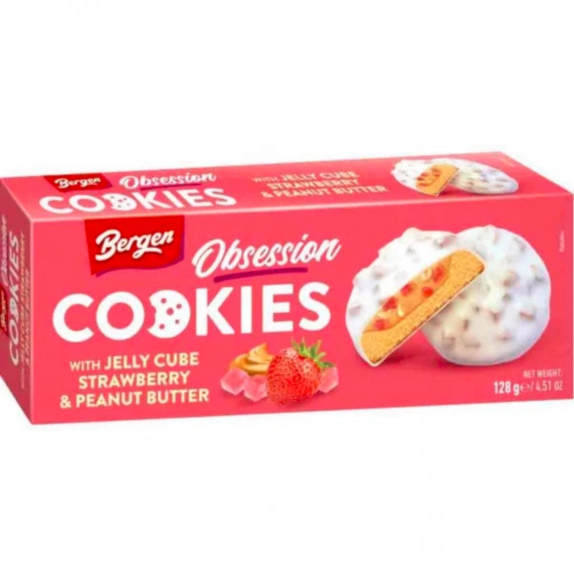 Bergen Obsession Cookies Strawberry & Peanut Butter 128g
