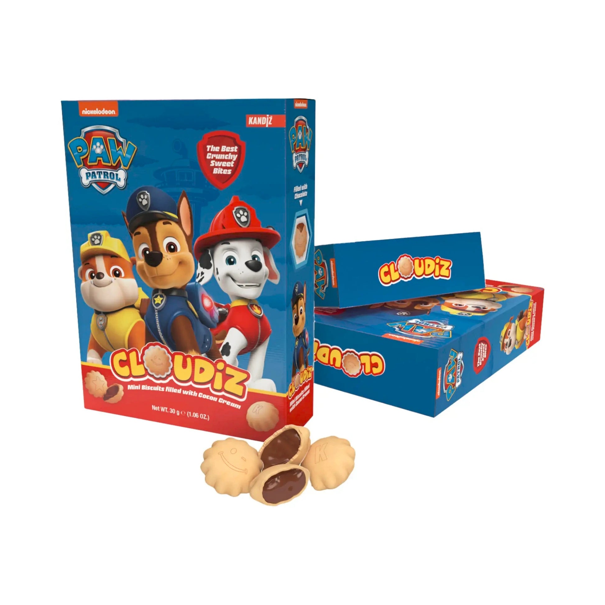 Paw Patrol, SpongeBob & Garfield - Cloudiz – Mini-Kekse mit Kakaocreme